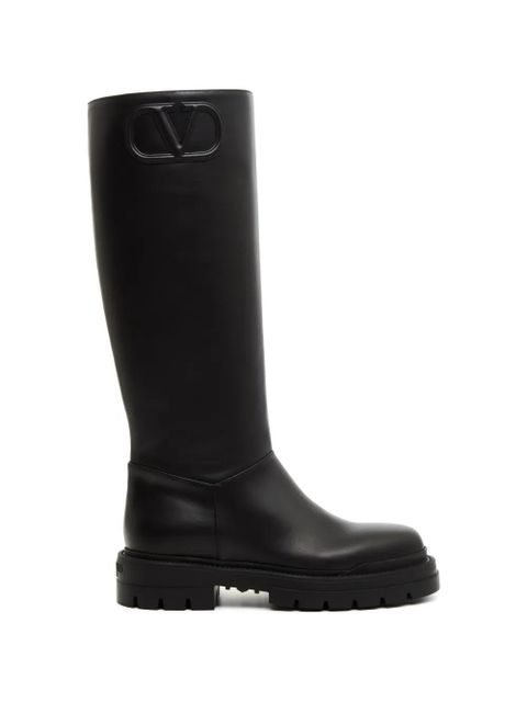 Valentino Garavani Fill Me calfskin boots 40mm - Black - zdjęcie produktu nr 1