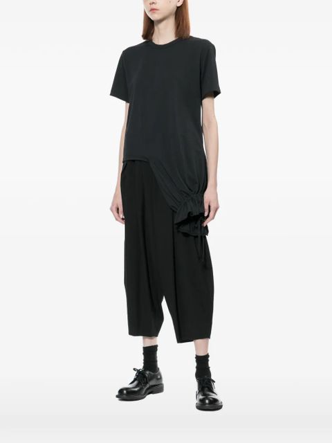 Comme Des Garçons gathered T-shirt - Black
