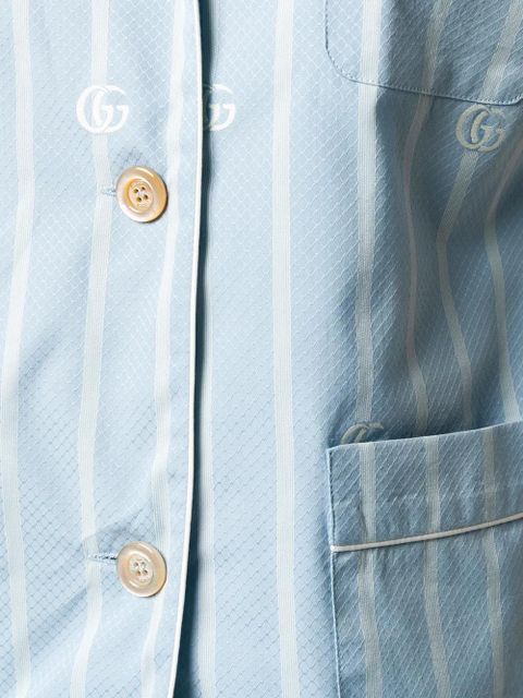 Gucci striped short-sleeve shirt - Blue