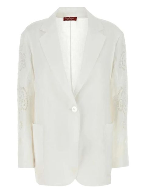 Max Mara Angizia embroidered-sleeve blazer - White - zdjęcie produktu nr 1