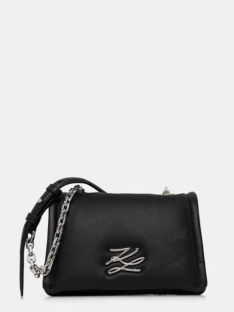Karl Lagerfeld torebka skórzana kolor czarny A1W30175 - zdjęcie produktu nr 1