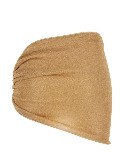 Oséree Lumière asymmetric beaded mini skirt - Gold - zdjęcie produktu nr 2