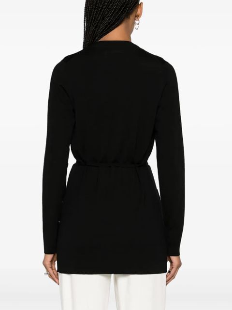 Chloé belted wool cardigan - Black