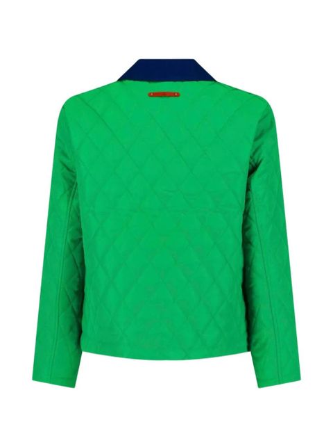 Lauren Ralph Lauren twill-trim diamond-quilted jacket - Green - zdjęcie produktu nr 2