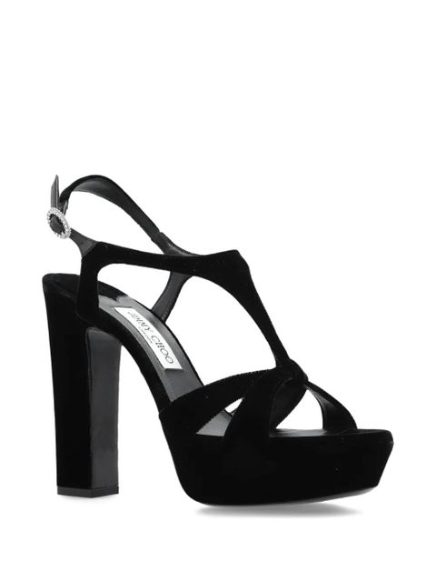 Jimmy Choo 135mm Kesia t-strap platform heel sandals - Black - zdjęcie produktu nr 2