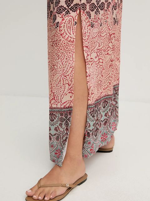 Morgan spódnica kolor różowy midi rozkloszowana JONY.F