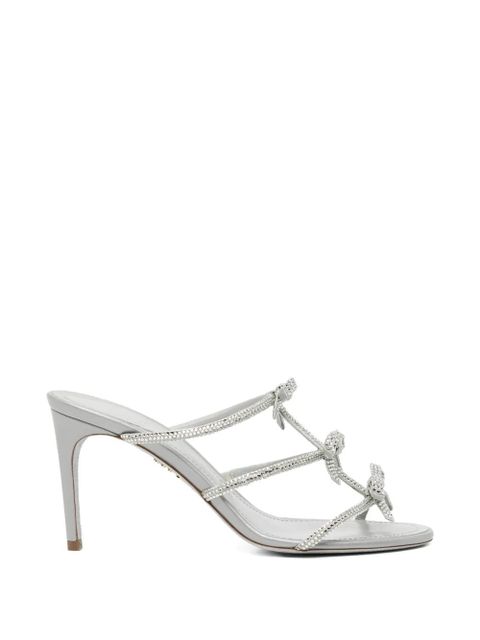René Caovilla bow-embellished sandals - Silver - zdjęcie produktu nr 1