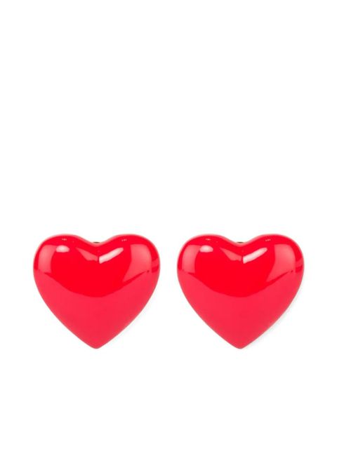 Moschino heart-motif clip-on earrings - Red - zdjęcie produktu nr 1