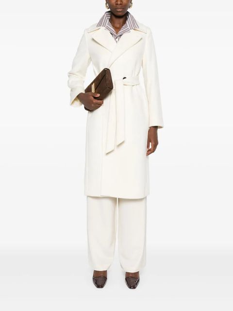 Max Mara virgin-wool coat - White