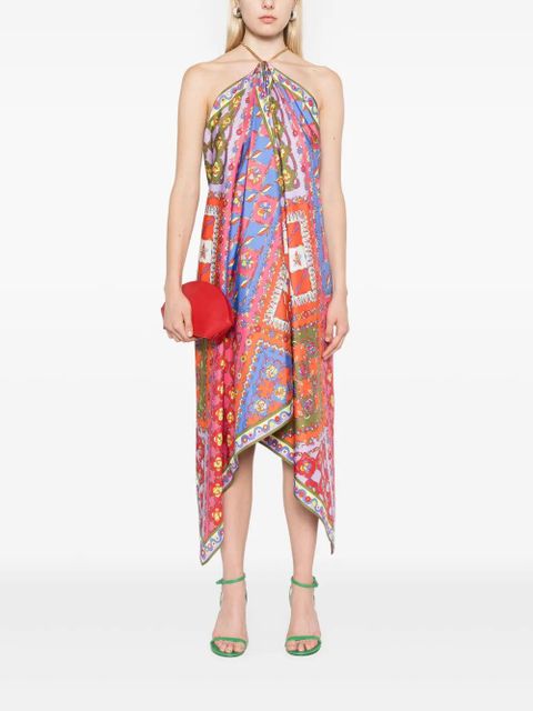 PUCCI Festa-print silk midi dress - Orange - zdjęcie produktu nr 2