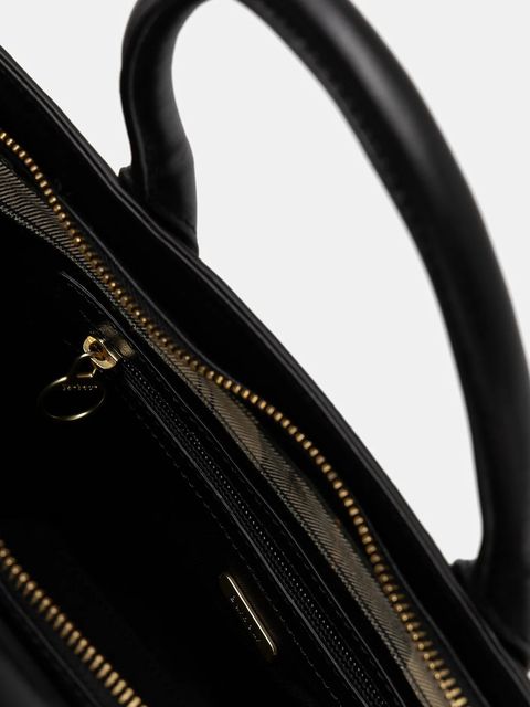 Barbour torebka skórzana kolor czarny LBA0511