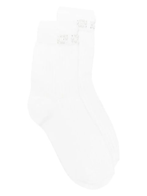 Maje pearl embellished socks - White - zdjęcie produktu nr 1