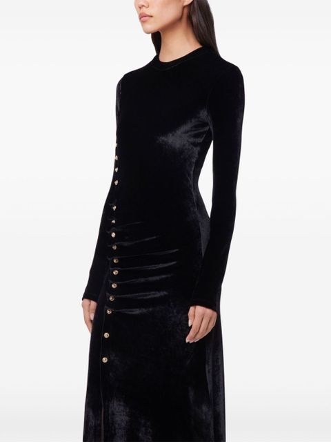 Rabanne draped velvet maxi dress - Black