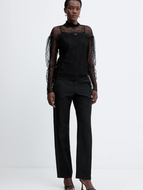 Twinset bluzka damska kolor czarny gładka 252TT2264