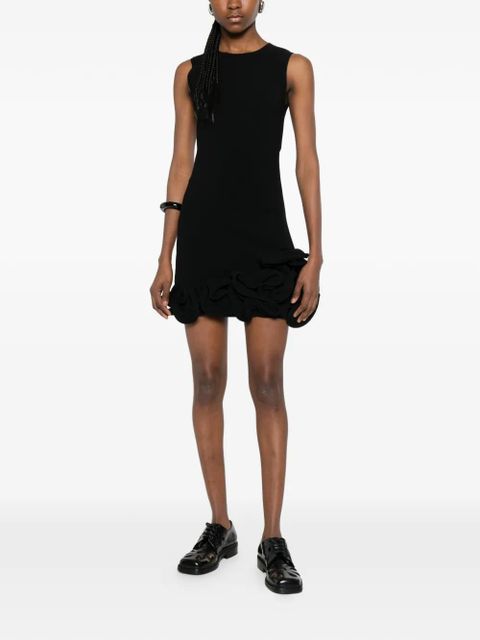 SANDRO ruffle knitted mini dress - Black - zdjęcie produktu nr 2