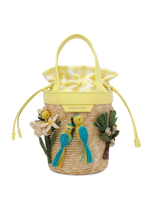 Aquazzura mini Birdsong bucket bag - Neutrals - zdjęcie produktu nr 1