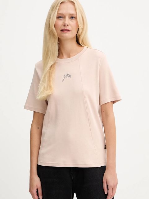 G-Star t-shirt bawełniany damski kolor pomarańczowy D26907.D976 - zdjęcie produktu nr 1