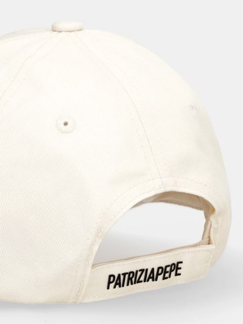 Patrizia Pepe czapka z daszkiem bawełniana kolor beżowy 8F0109 AB01