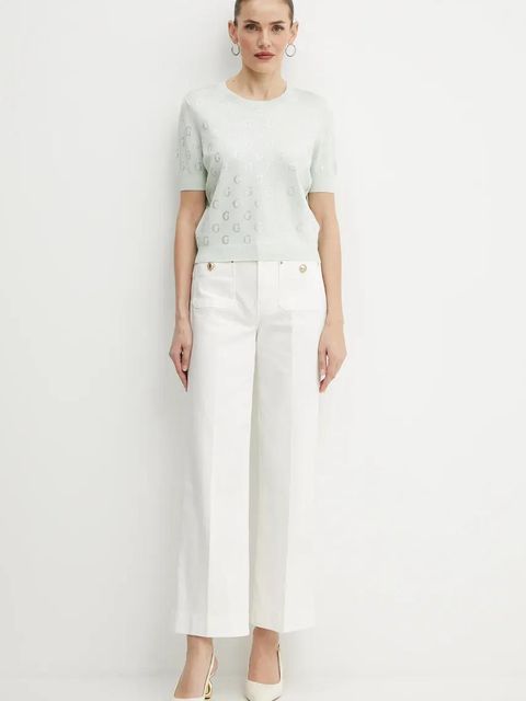 Guess t-shirt JASMINE damski kolor zielony W5GR05 Z3D60