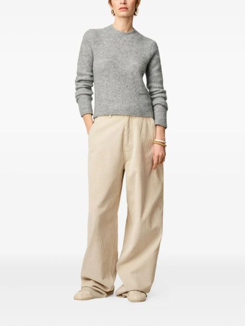 AMI Paris cotton wide-leg trousers - Neutrals