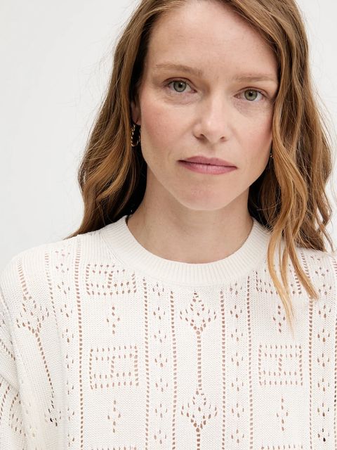 Tommy Hilfiger sweter damski kolor beżowy lekki WW0WW45910