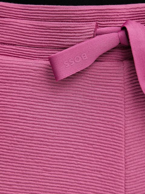 BOSS szorty damskie kolor fioletowy gładkie high waist 50545617