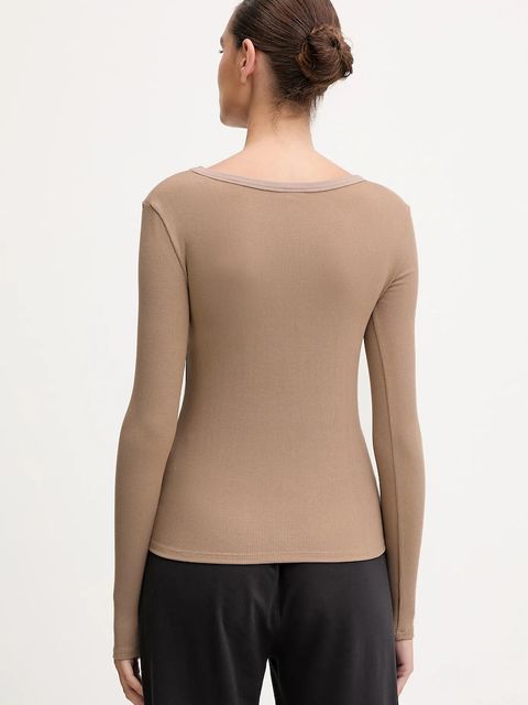 Guess longsleeve damski kolor beżowy V4BP07 K8RT2