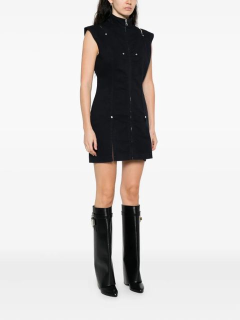 Jean Paul Gaultier zip-front sleeveless dress - Blue