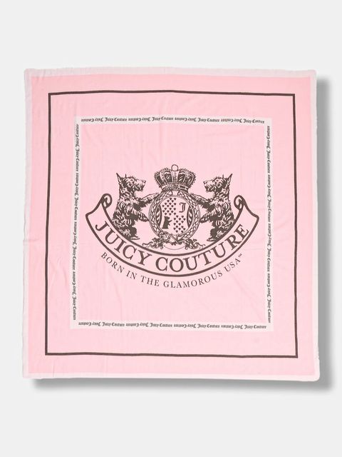 Juicy Couture chusta Pashmina damska kolor różowy wzorzysta AIJFO8612WPO