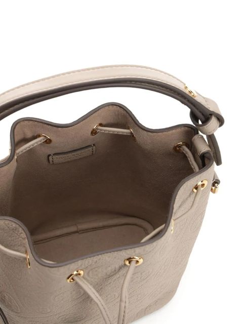 Tory Burch embossed-crest leather mini bucket bag - Neutrals - zdjęcie produktu nr 2