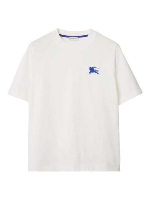 Burberry Equestrian Knight-detail cotton T-shirt - White - zdjęcie produktu nr 1