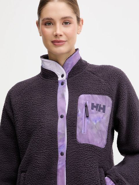 Helly Hansen bluza polarowa IMPERIAL damska kolor fioletowy gładka 63372