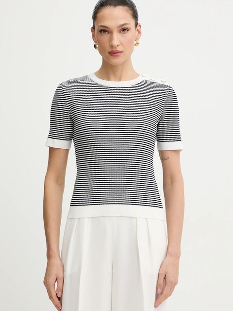 Morgan bluzka damska kolor granatowy w pasy MCAMELI - zdjęcie produktu nr 1