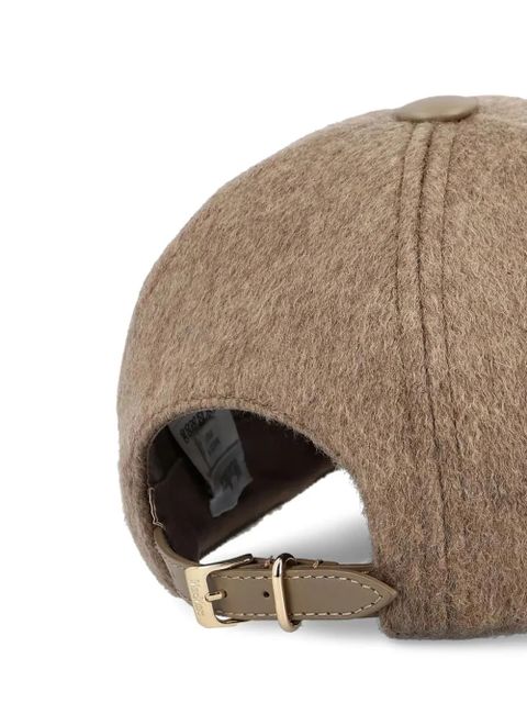 Max Mara logo-plaque cashmere cap - Brown