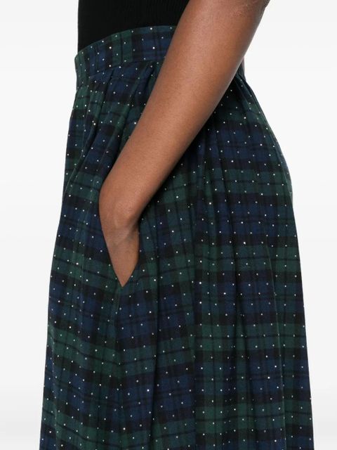Maje plaid-check skirt - Blue