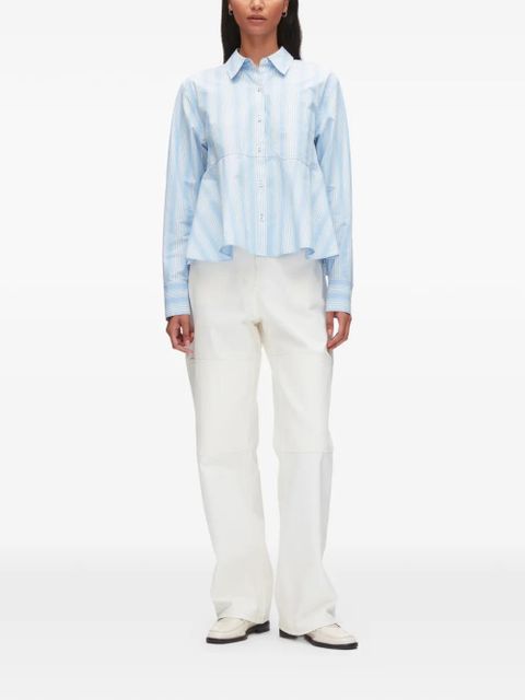 3.1 Phillip Lim flounce striped peplum shirt - Blue - zdjęcie produktu nr 2