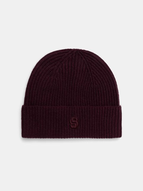 BOSS czapka wełniana kolor fioletowy 50557673 - zdjęcie produktu nr 1