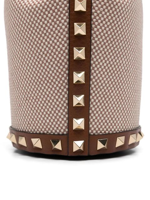 Valentino Garavani Rockstud bucket bag - Brown