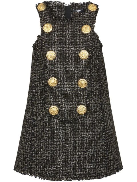 Balmain 10-Buttons Swing tweed dress - Black - zdjęcie produktu nr 1