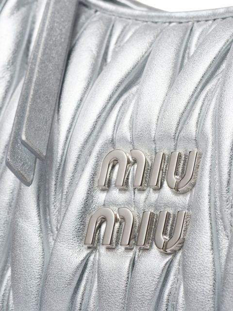 Miu Miu Wander matelassé tote bag - Silver