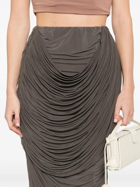 Magda Butrym ruched skirt - Brown