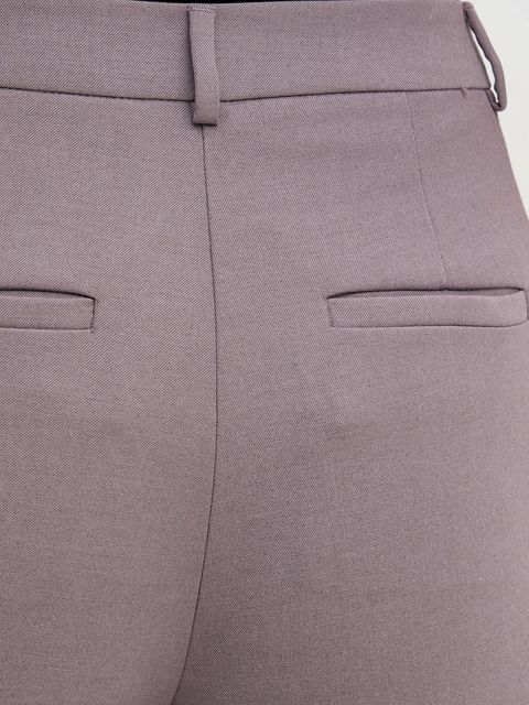 Sisley spodnie z domieszką wełny damskie kolor szary proste high waist 41YPLF083