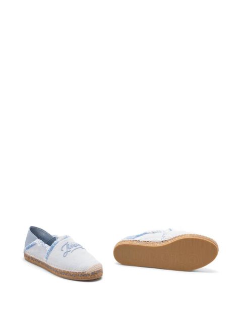 Jimmy Choo frayed logo espadrilles - Blue
