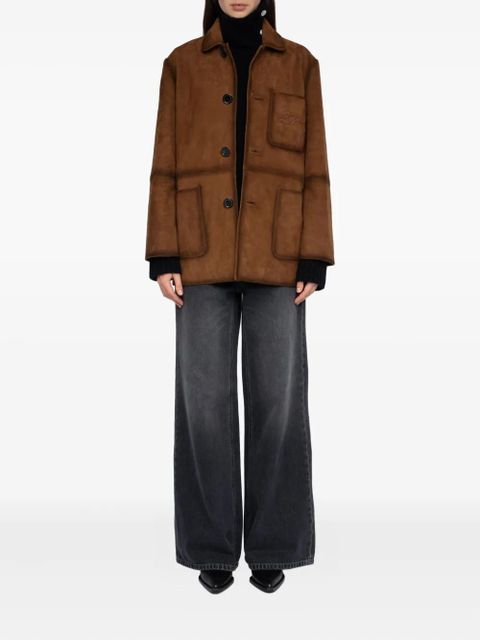 Zadig&Voltaire Venezia pocket suede jacket - Brown