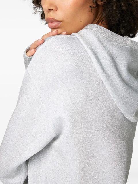 Missoni metallic-threading hoodie - Silver