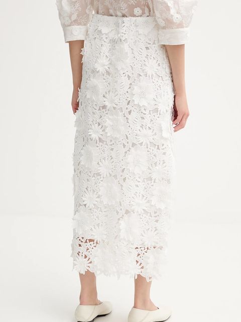 MUNTHE spódnica POMI kolor biały maxi prosta 252120325228