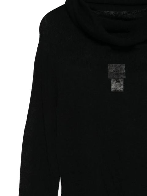 Alysi cowl-neck sweater - Black
