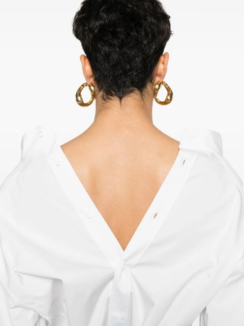 FENDI poplin cotton shirt - White