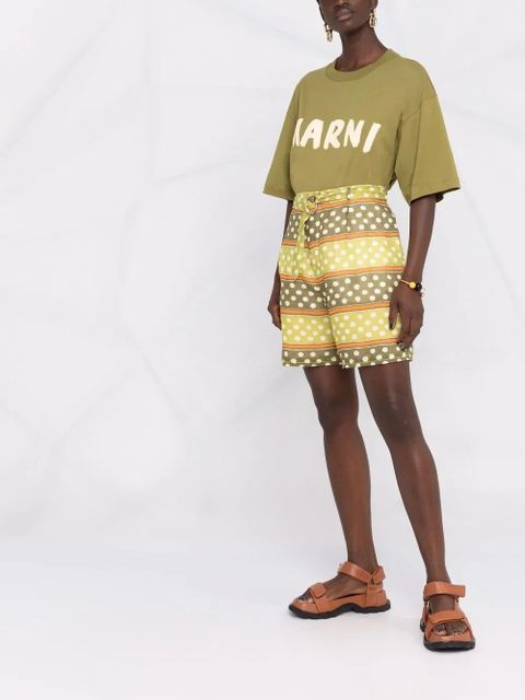 Marni polka-dot print shorts - Green