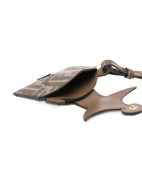 FENDI monogram animal leather wallet - Brown